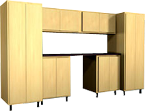 Garage Hobby Bench and Organization System garage organization systems